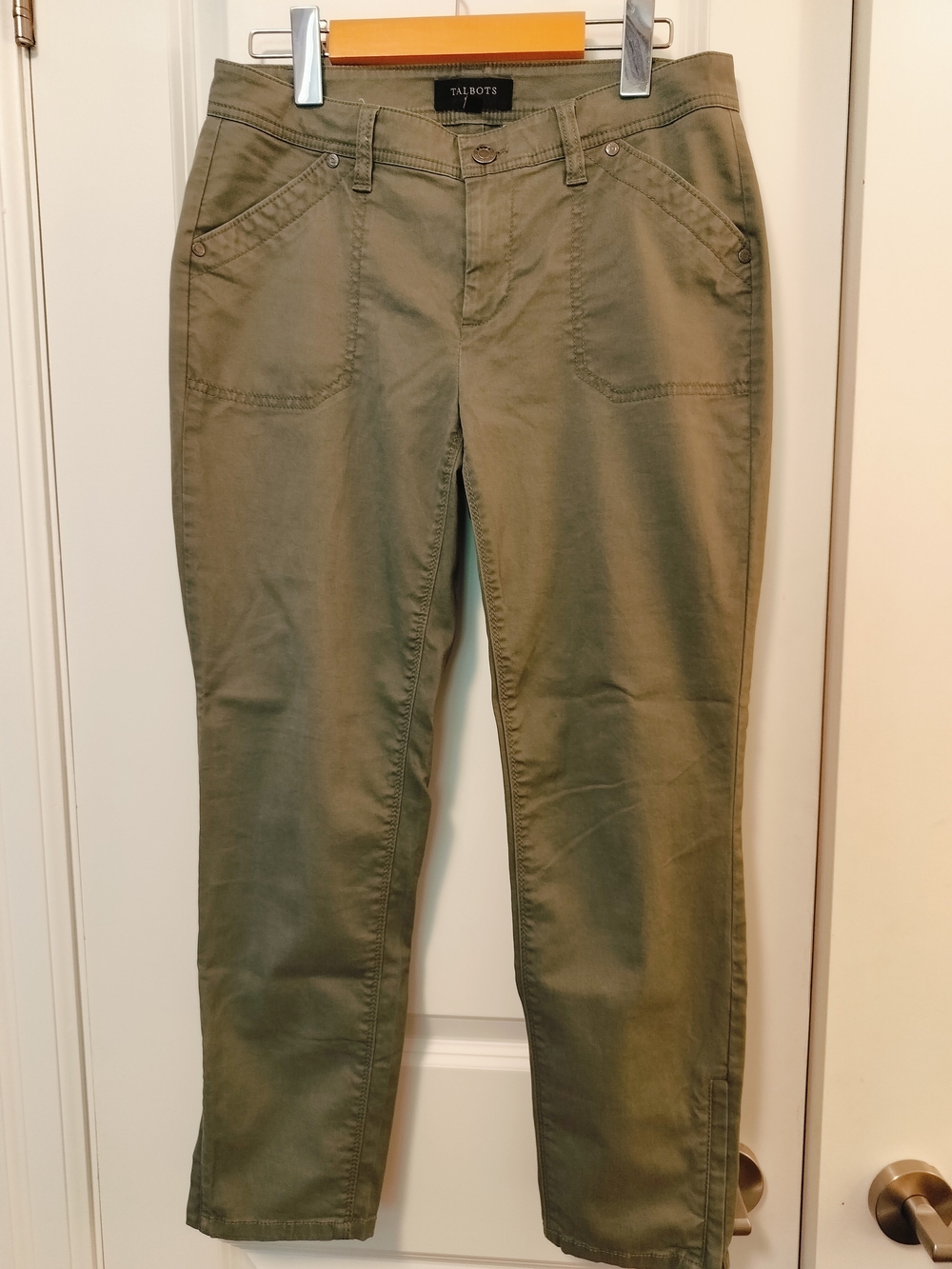 Talbots Olive Green Women's Khaki Pants Size 4p